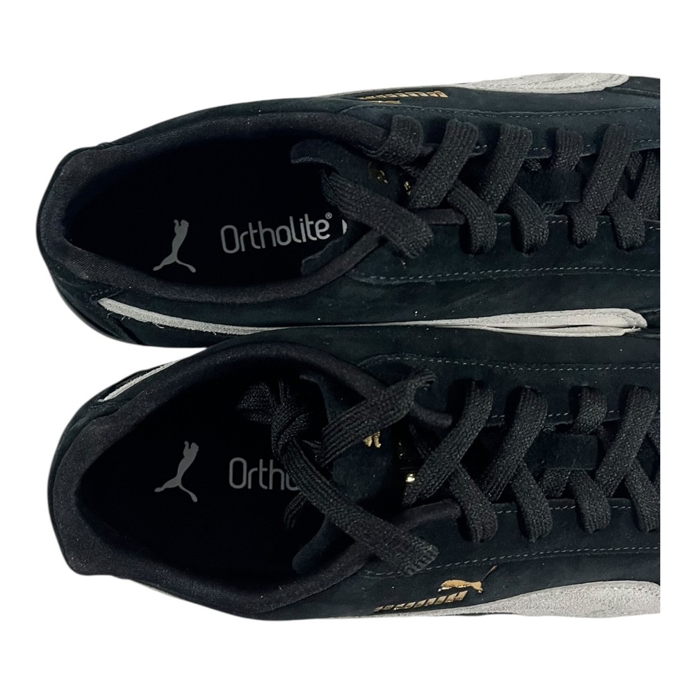 Puma Speedcat Black Suede Men's Athletic Shoes Gold Lettering Size 10 New - Picture 10 of 15